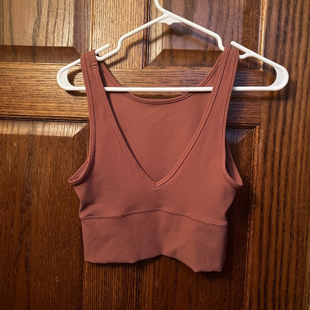Lululemon spiced chai power pivot tank size 6